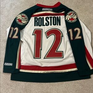 CCM Minnesota Wild NHL Brian Rolston #12 Jersey, Size XL, Vintage??